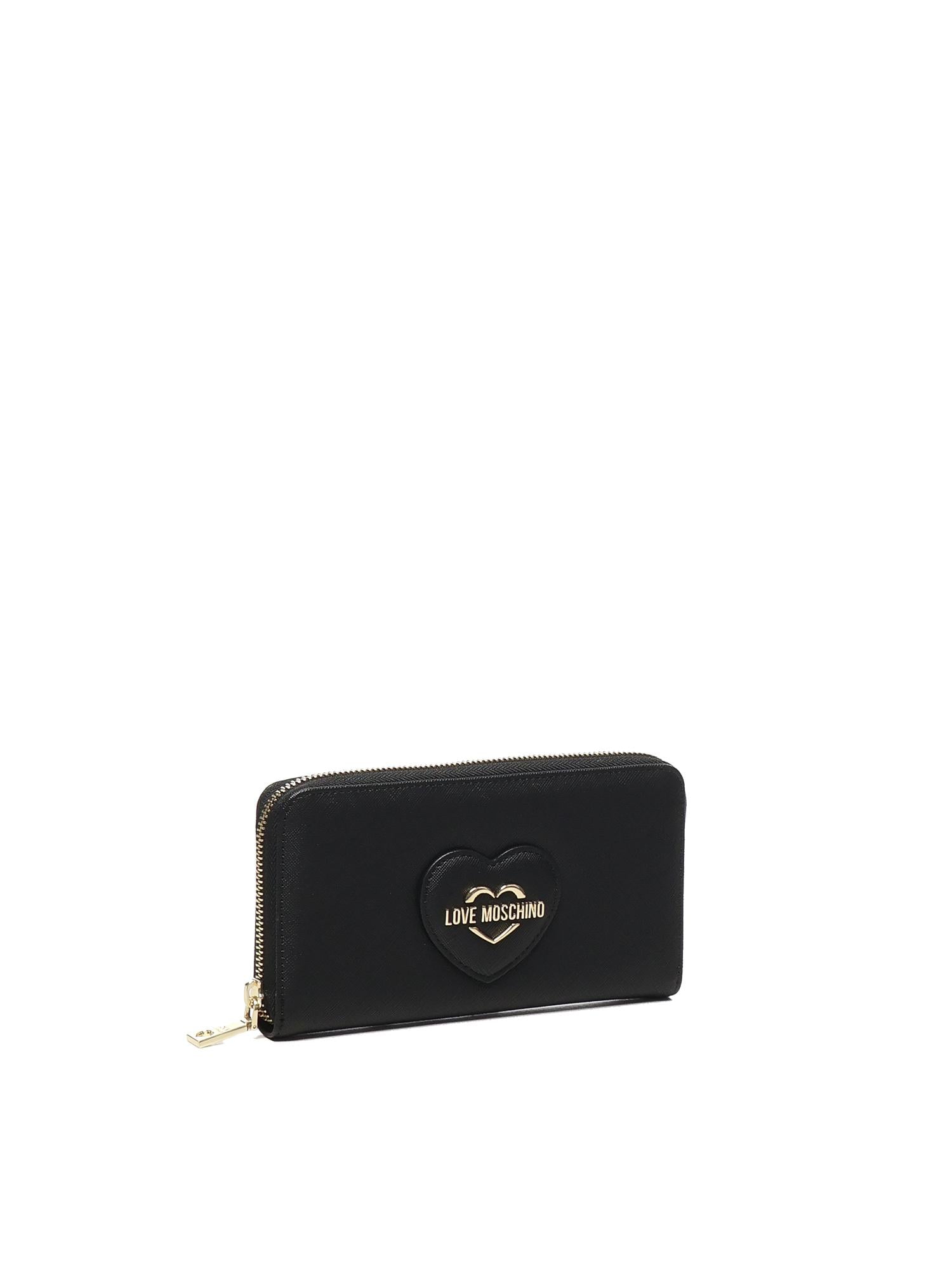 Portafoglio con logo lettering JC5730PP0LKL0 000 LOVE MOSCHINO 