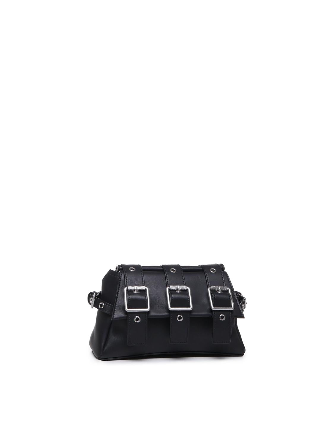 Borsa a tracolla y2k008 in pelle bovina FBBP70008NAP -NERO/NICKEL BIASIA 