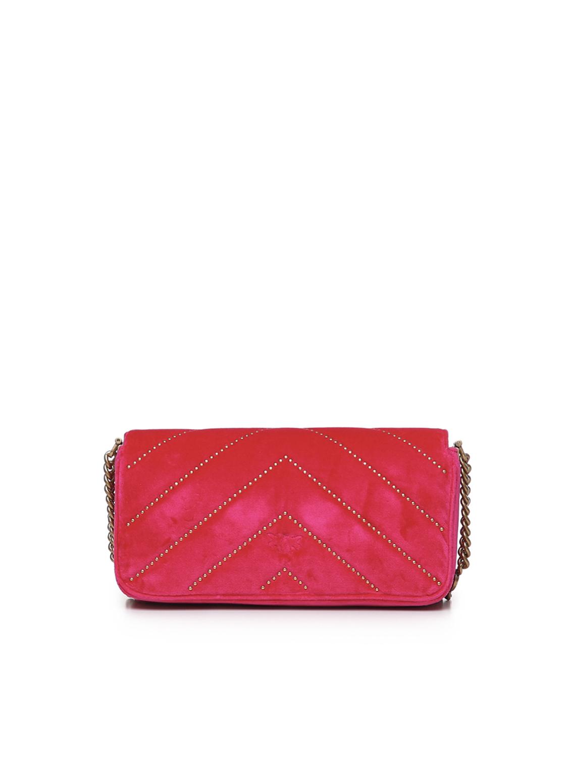 Borsa Love Click Horizontal mini in velluto 100068 A17GQ83Q PINKO 