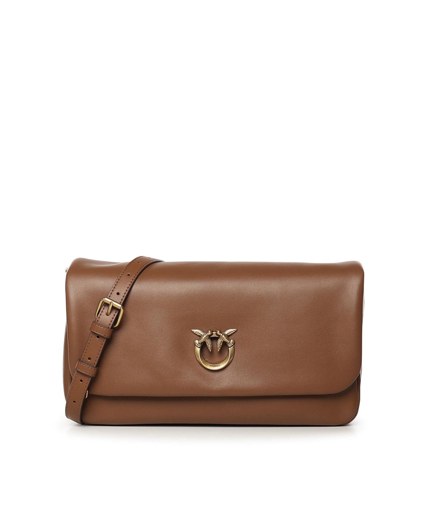 Borsa a tracolla Love Bag Click Soft Horizontal Handle in pelle 106178 A0QOL17Q PINKO 