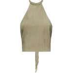 Top in suede con schiena scoperta 104724 A2EYXA3 PINKO 