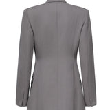 Giacca sartoriale doppiopetto in gabardine di lana AA9V1129T612B 284 ALAIA 
