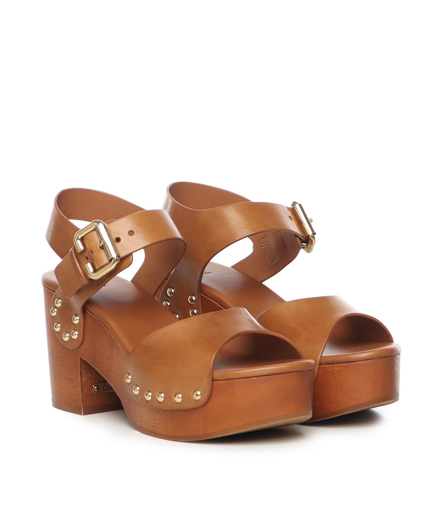 Zoccoli con zeppa Jeannette CHC25A12ILT 27T CHLOÉ 