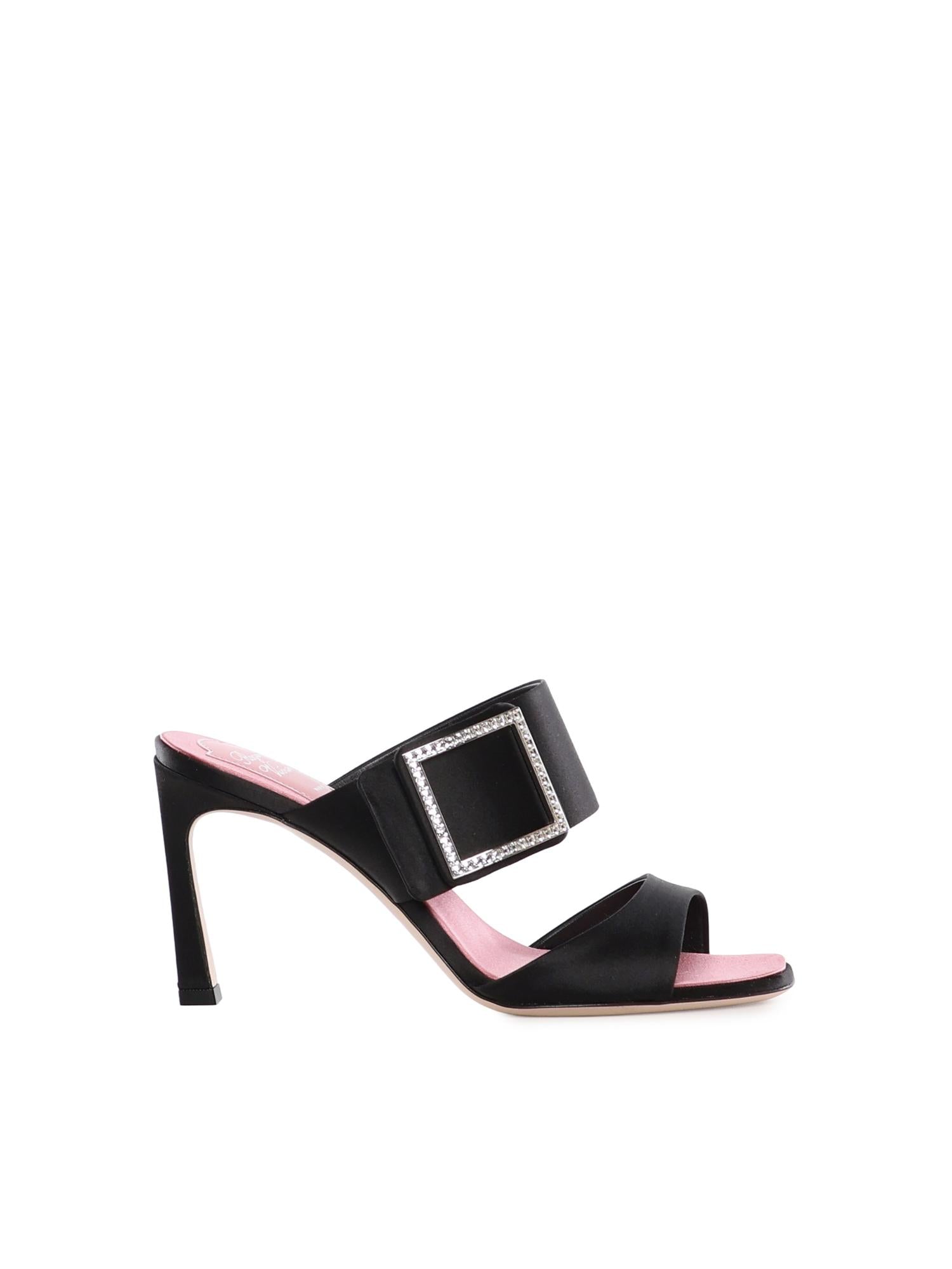 Mule Trompette in raso RVW45244410RS0 B999 ROGER VIVIER 