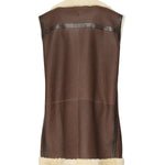 Gilet lungo in pelle e montone<BR/> 832381 V5VK08979 BOTTEGA VENETA 