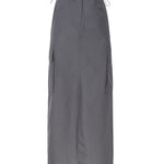 Gonna lunga cargo in cotone DN6105 -GRAFITE OTTOD'AME 