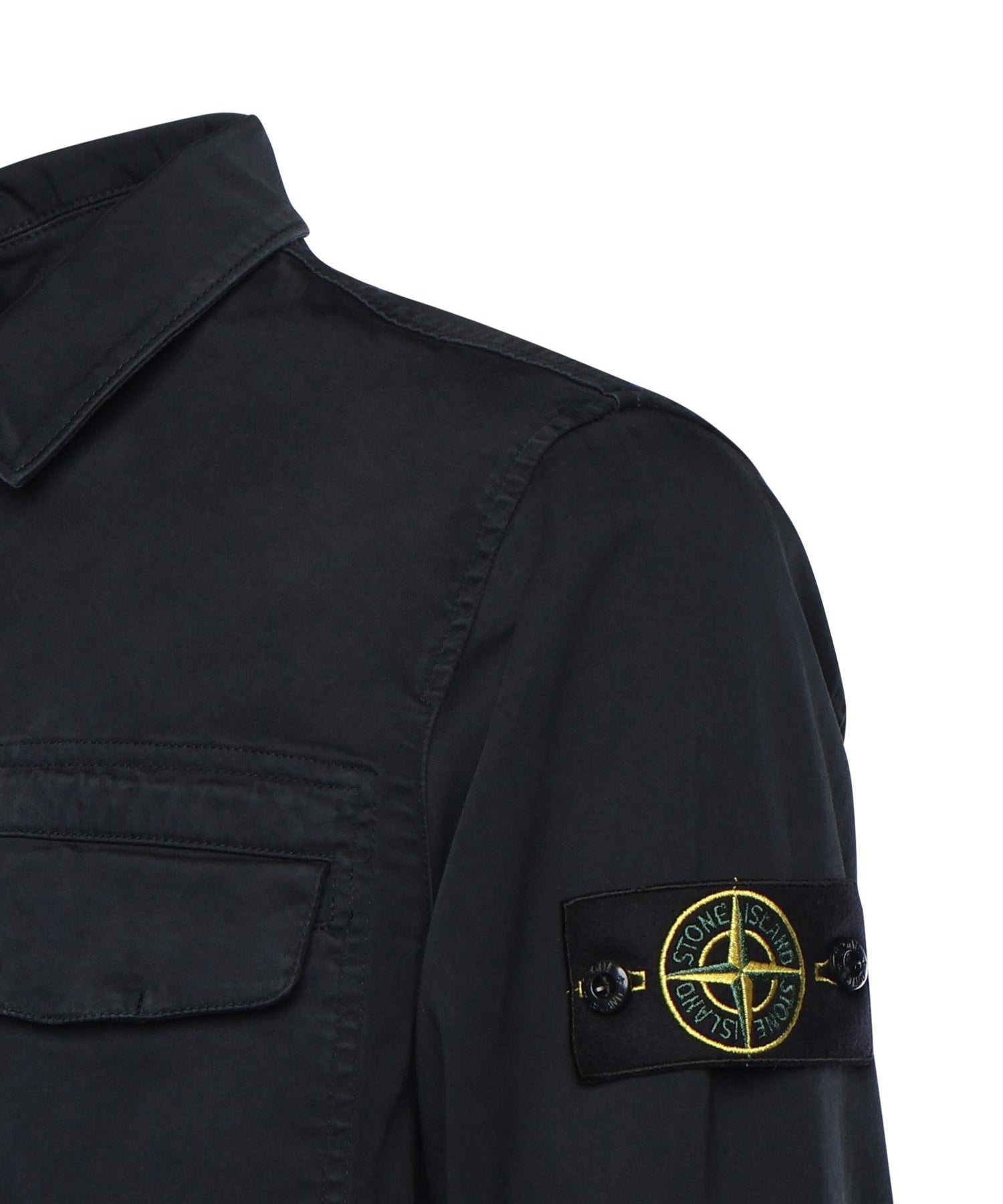 Overshirt in raso di cotone con logo L1S151200015 S0012V0020 STONE ISLAND 