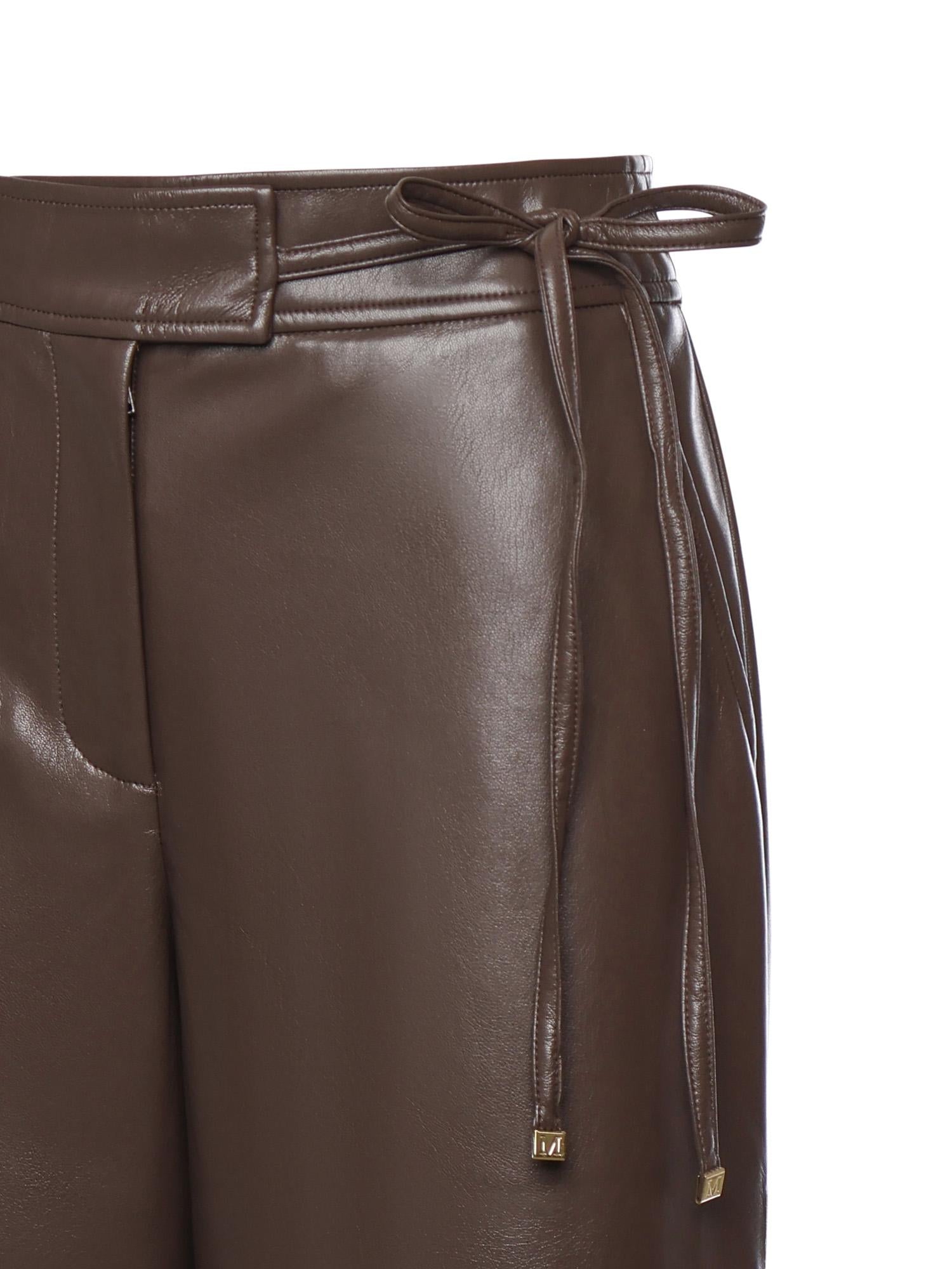 Pantalone gamba larga similpelle 5BGB08 7389AG1DL MARCIANO BY GUESS 