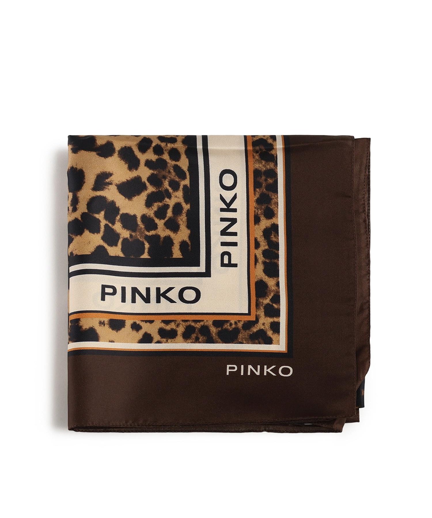 Foulard con stampa leopardata 106651 A38FL3Z PINKO 