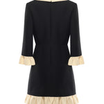 Abito corto in crepe couture con ruches 7B3VADY0 1CFTB1 VALENTINO GARAVANI 