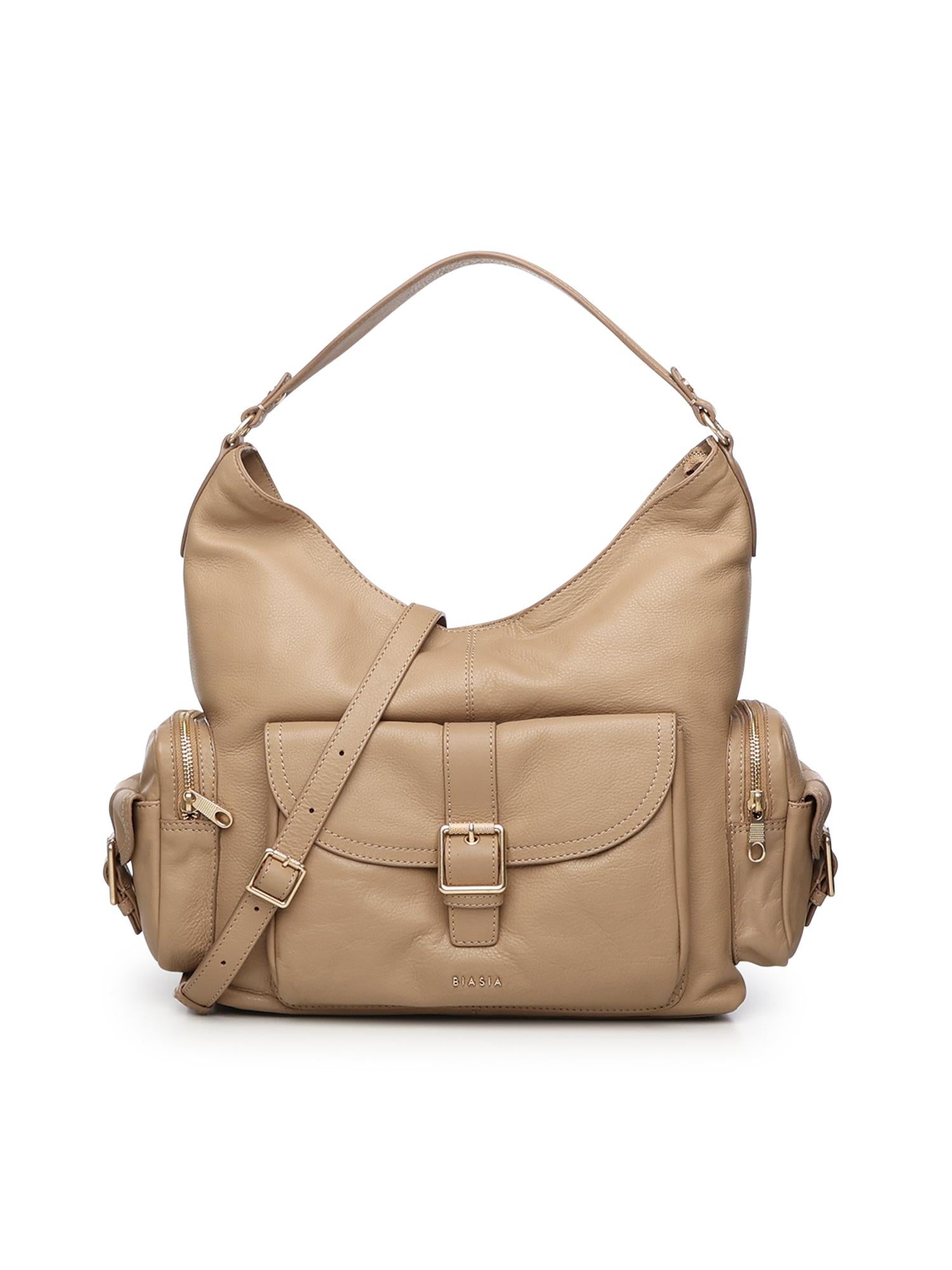Borsa a spalla Factor in pelle BIBP9EC03 CAMEL BIASIA 