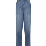 Jeans in denim con logo GWP394 17GGF0076 MIU MIU 