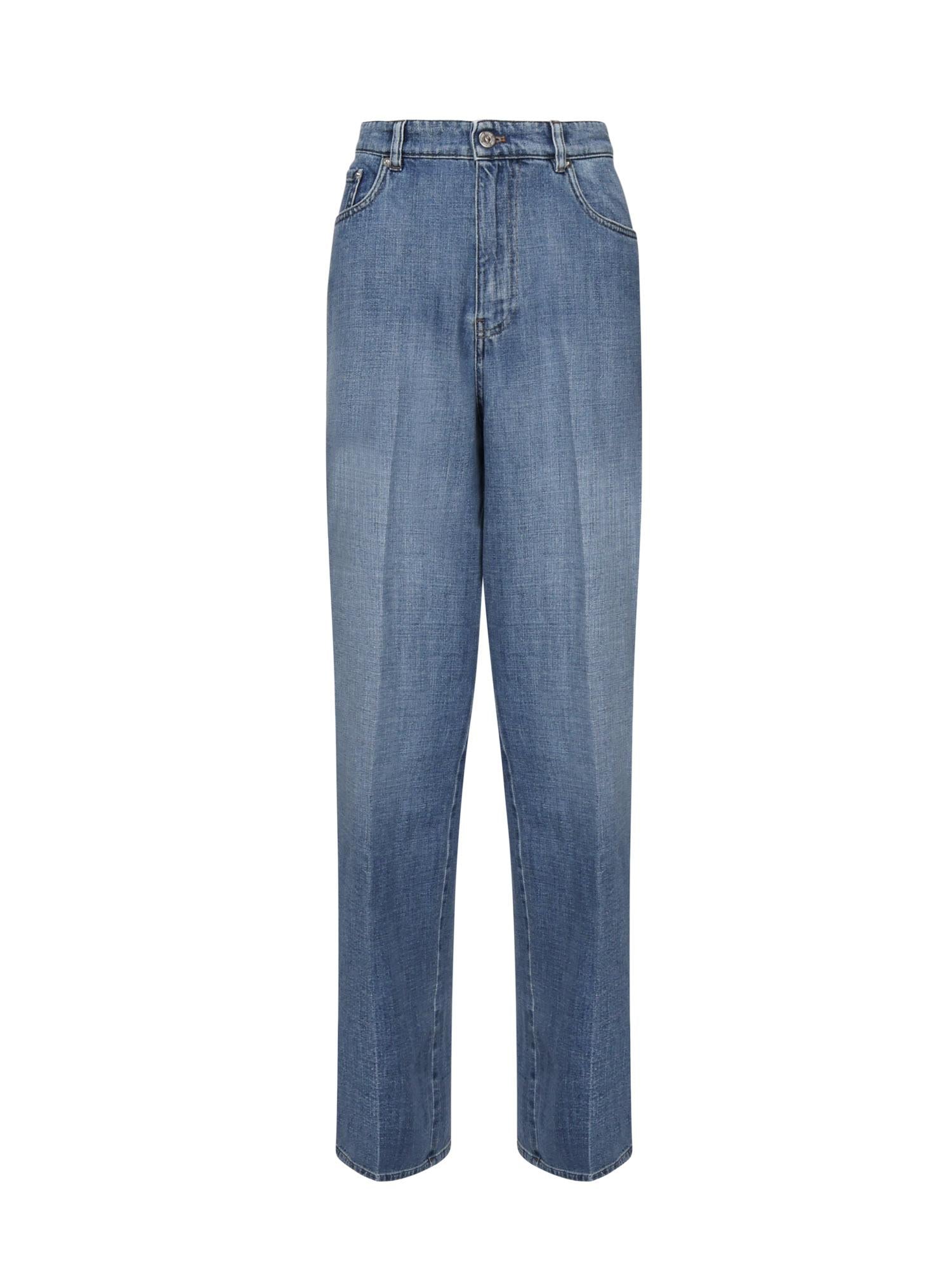 Jeans in denim con logo GWP394 17GGF0076 MIU MIU 
