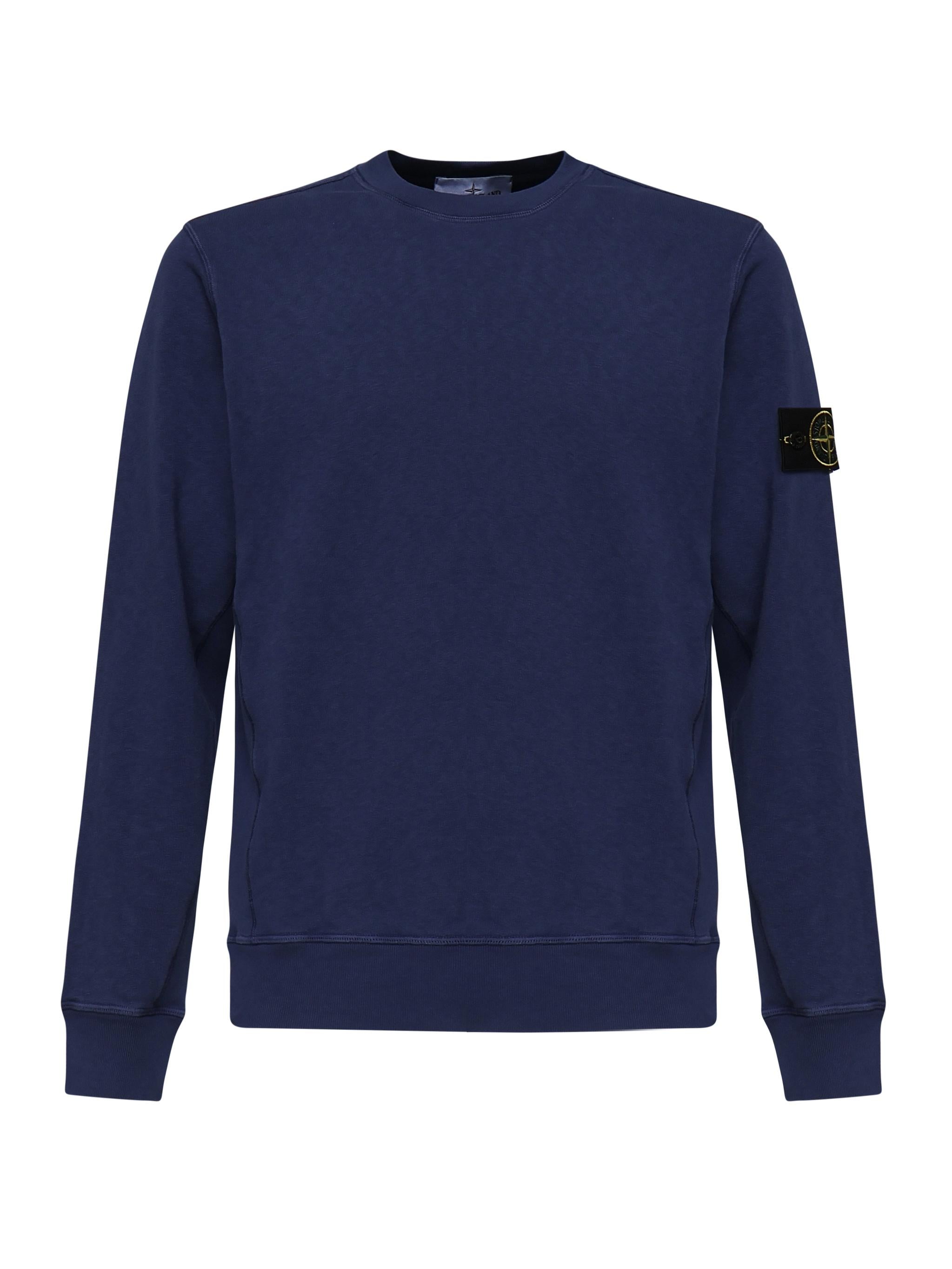 Felpa girocollo con effetto fiammato<BR/> K1S156100020 S0060V0128 STONE ISLAND 