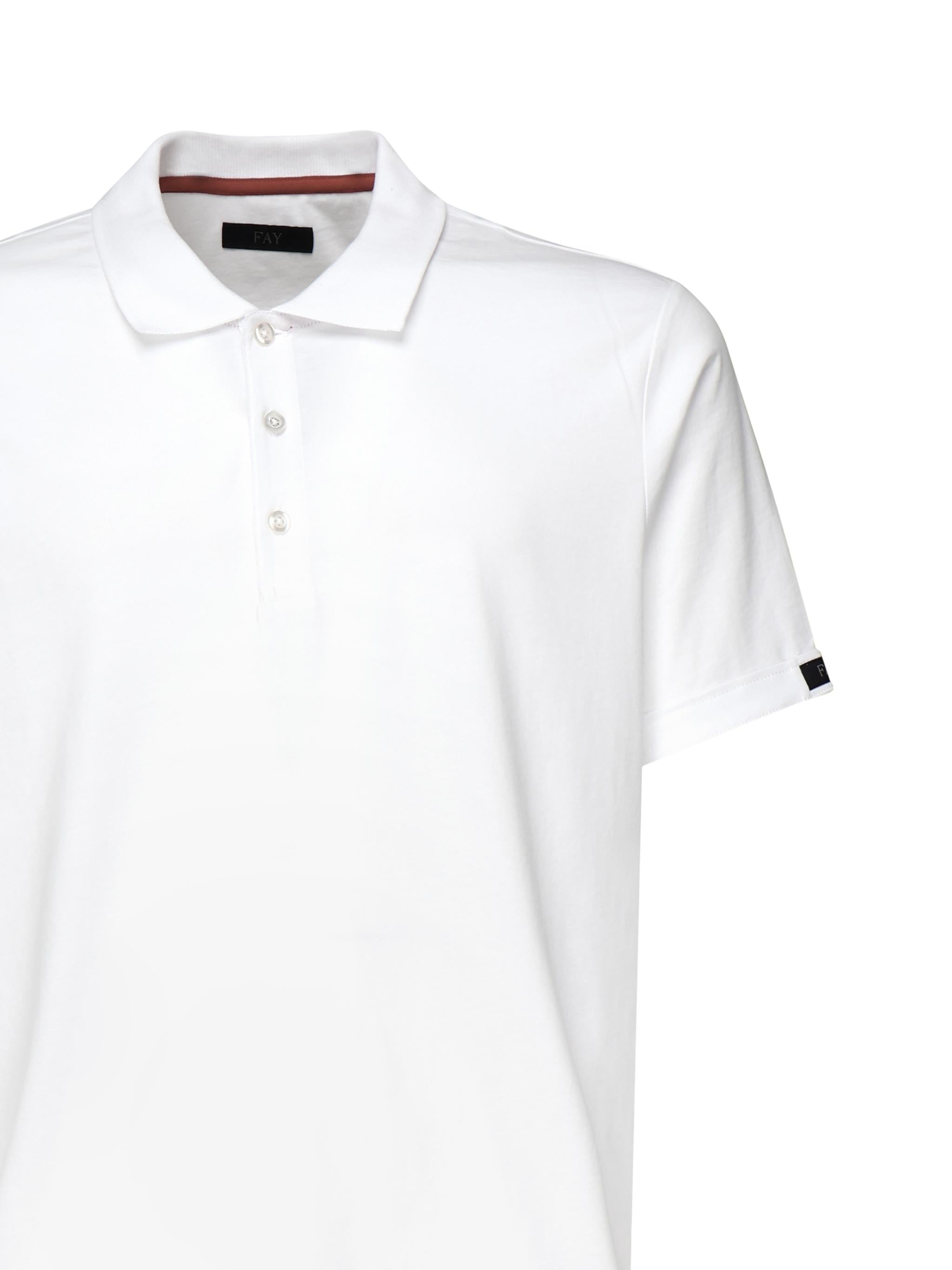 Polo in cotone con logo NPMB2501340UCX B001 FAY 