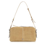 Borsa a spalla media Keeper Bag in suede 106676 A0F6L22O PINKO 