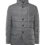 Piumino corto in flanella di lana cardata NAM45510210WGZ B605 FAY 