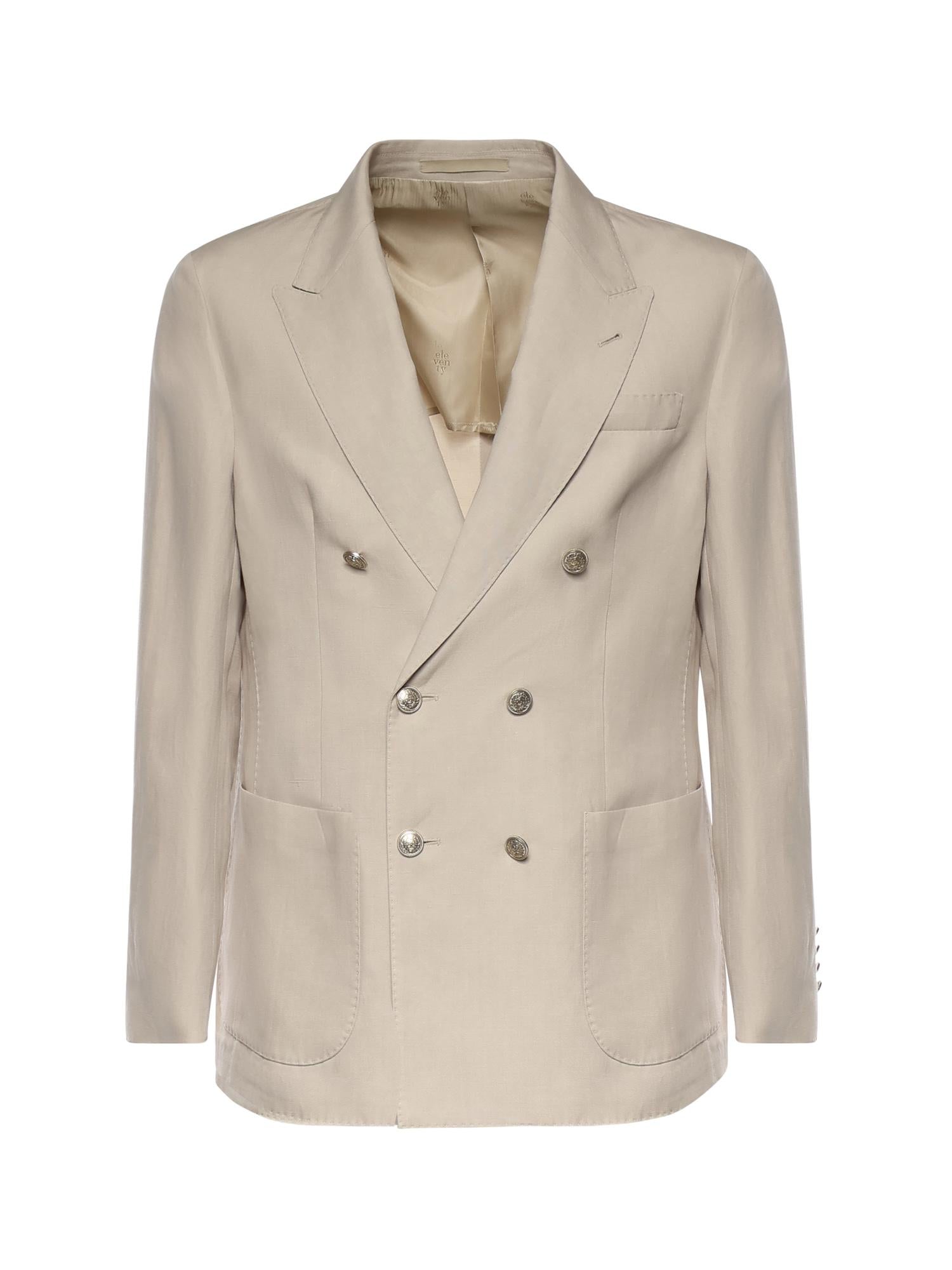 Blazer in misto lyocell e lino M75GIAK10TES0M116 02 ELEVENTY 