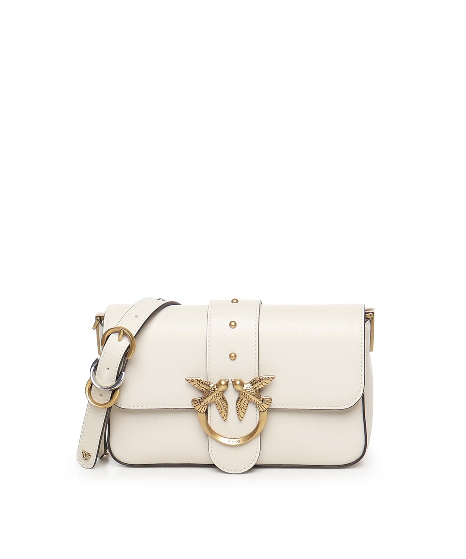 Borsa a spalla piccola Mini Love Bag Slouchy in pelle 105824 A0QOZ14Q PINKO 