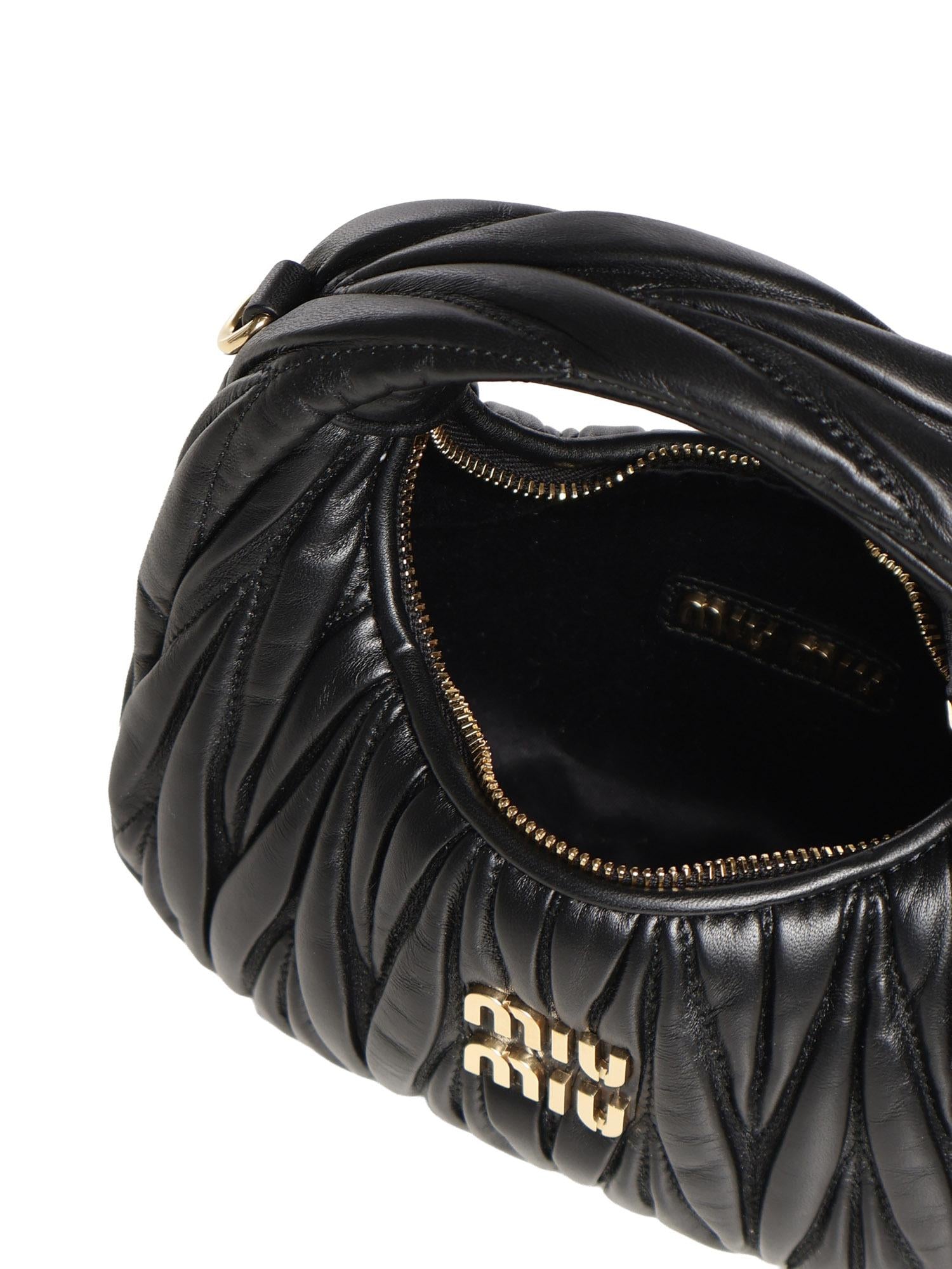Mini borsa hobo Wander in nappa matelassé 5BP078 AN88F0002 MIU MIU 