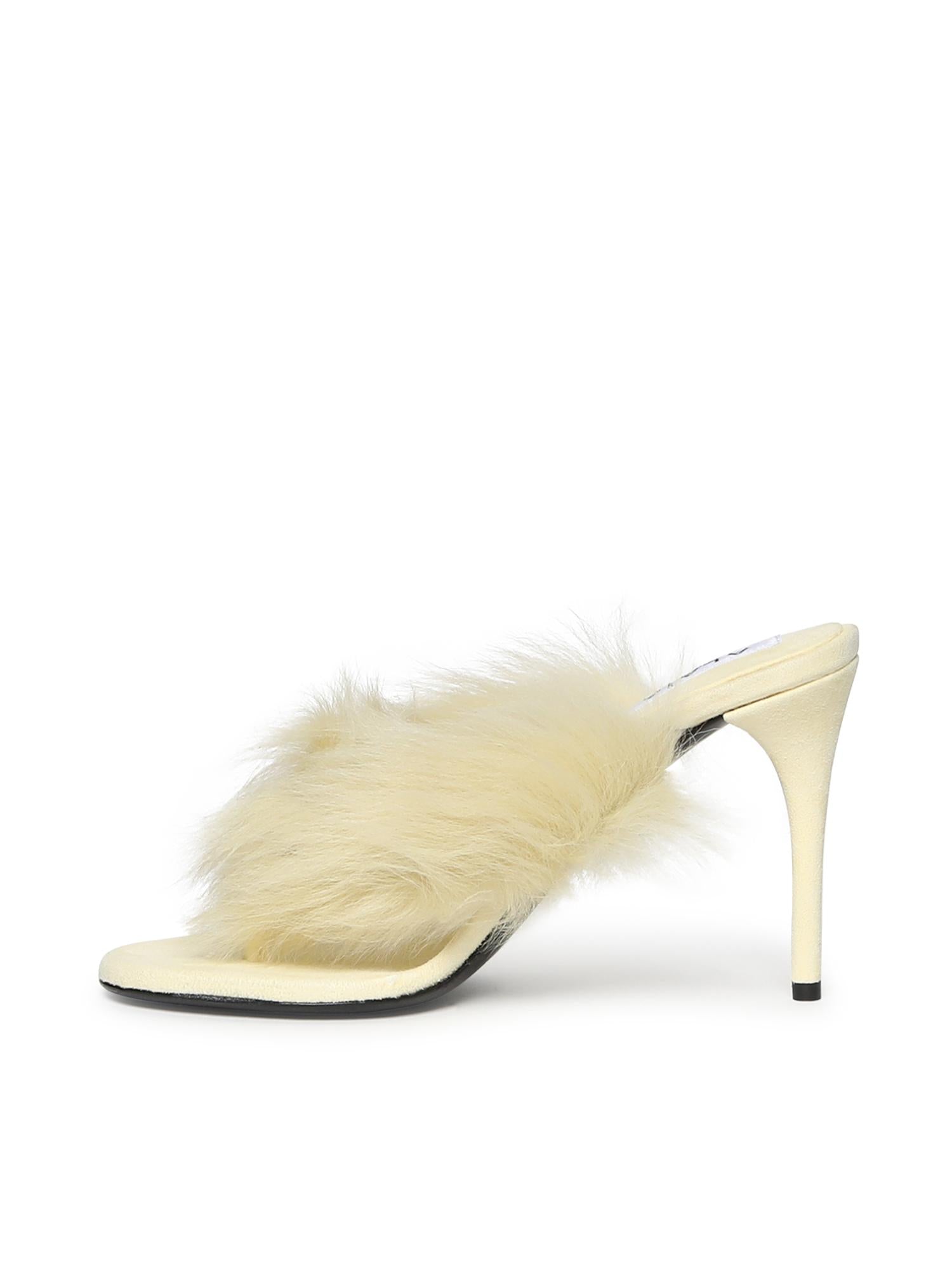 Mule infradito in pelle con shearling AA3S2005CK292 239 ALAIA 