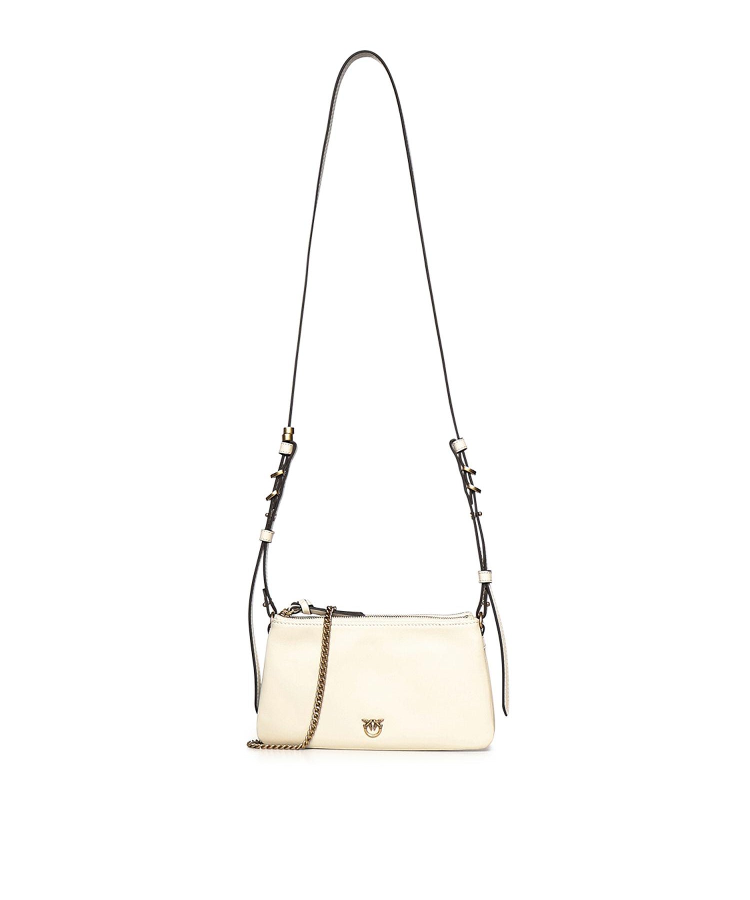Borsa a tracolla Mini Double Bag in pelle 105359 A0QOZ15Q PINKO 