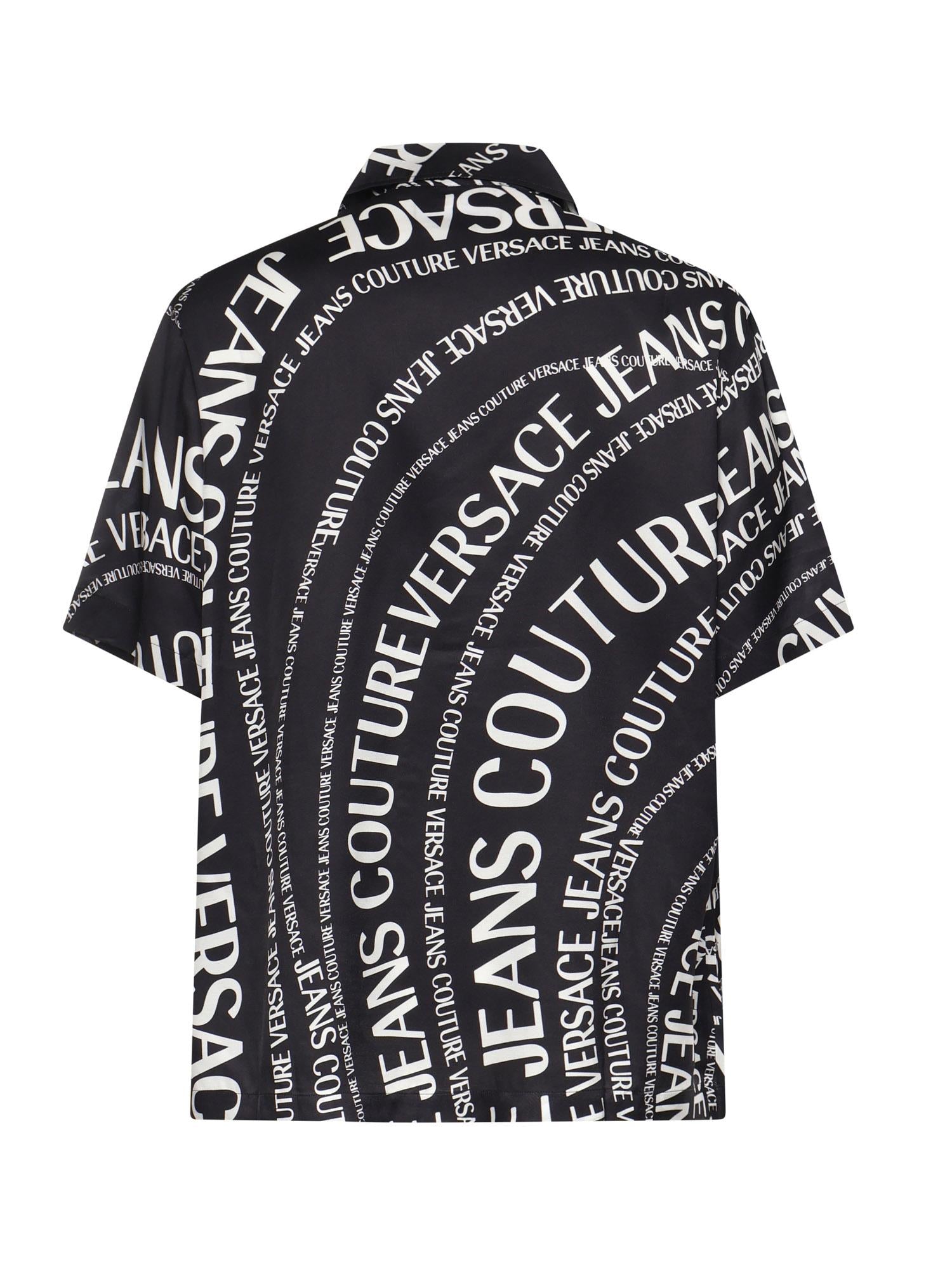 Camicia in twill di viscosa con stampa 80GAL2B0 NS772L01 VERSACE JEANS COUTURE 