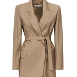 Blazer in tela di lana con cintura 2521046101600 010 MAX MARA 