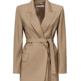 Blazer in tela di lana con cintura 2521046101600 010 MAX MARA 
