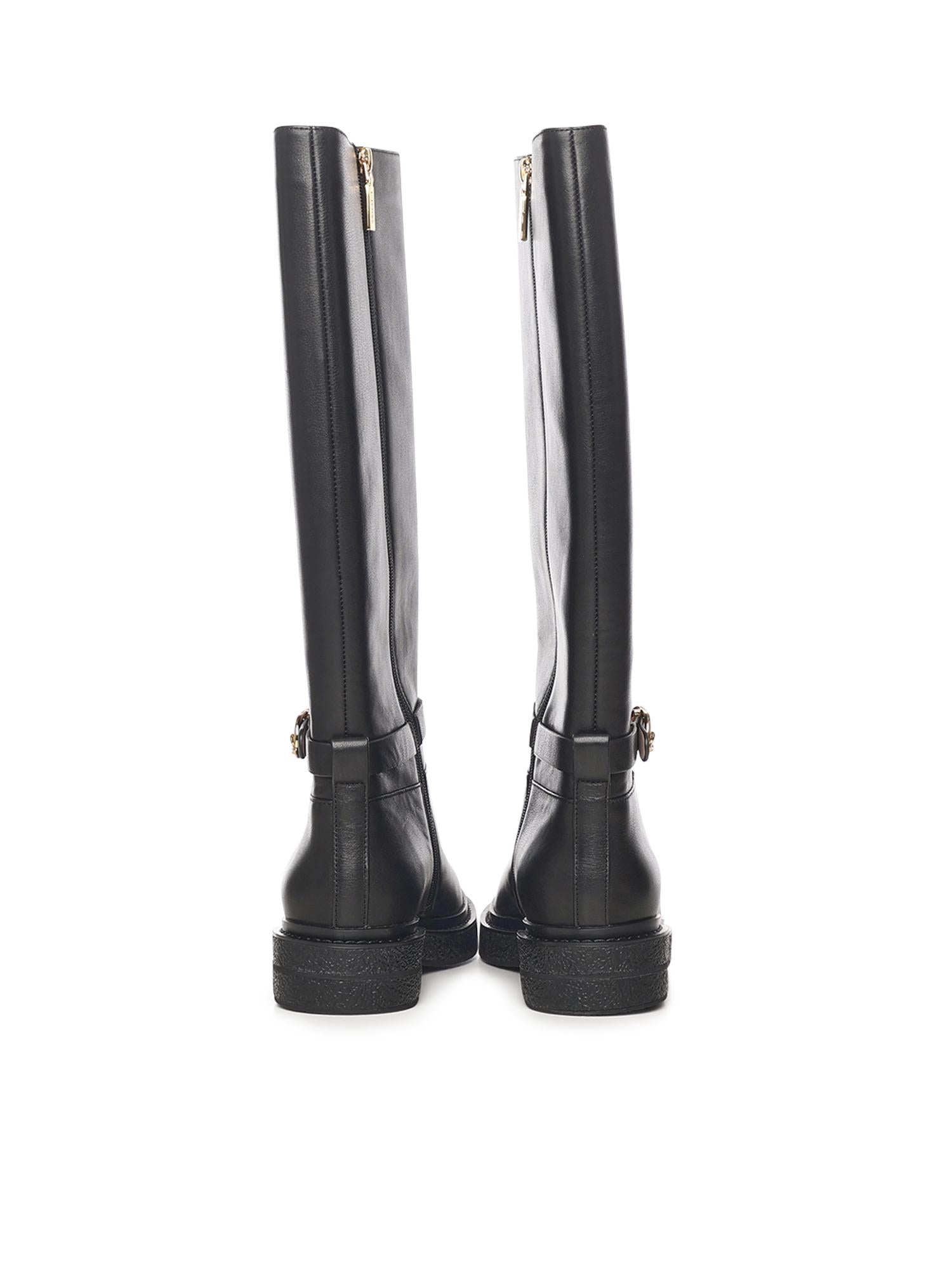 Stivali C-Saddle in pelle E4T7A150101 001 COCCINELLE 