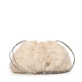 Maxi clutch in eco-pelliccia con logo<BR/> 105909 A2VZC50Q PINKO 