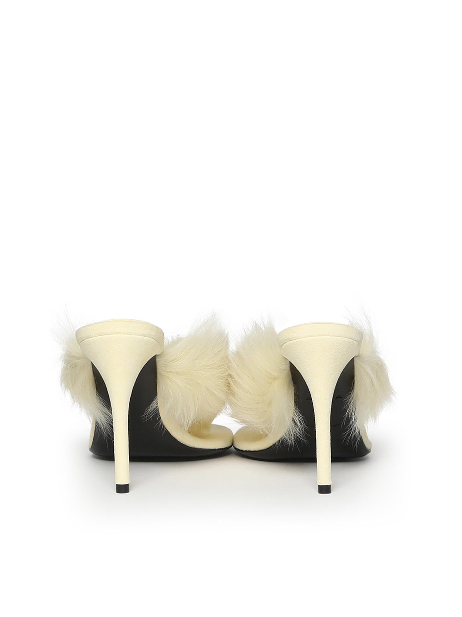 Mule infradito in pelle con shearling AA3S2005CK292 239 ALAIA 