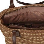Borsa shopping con logo 73BS9M802 CASSIENATURALE/MORO V° 73 