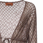 Cardigan lungo in viscosa lamé motivo ragnatela MS26SQ0S BR014DS80EE MISSONI 