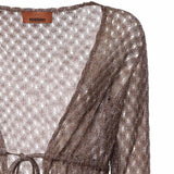 Cardigan lungo in viscosa lamé motivo ragnatela MS26SQ0S BR014DS80EE MISSONI 