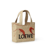 Borsa tote LOEWE Font mini in rafia ALF1V46X15 2515 LOEWE 