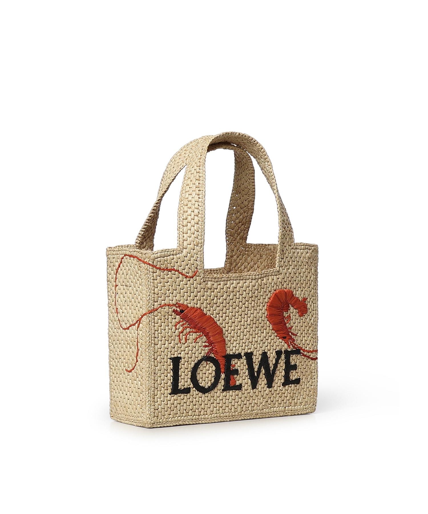 Borsa tote LOEWE Font mini in rafia ALF1V46X15 2515 LOEWE 