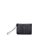 Pouch monogram Cassandre matelassè astuccio in pelle goffrata 379039 CWU011000 SAINT LAURENT 