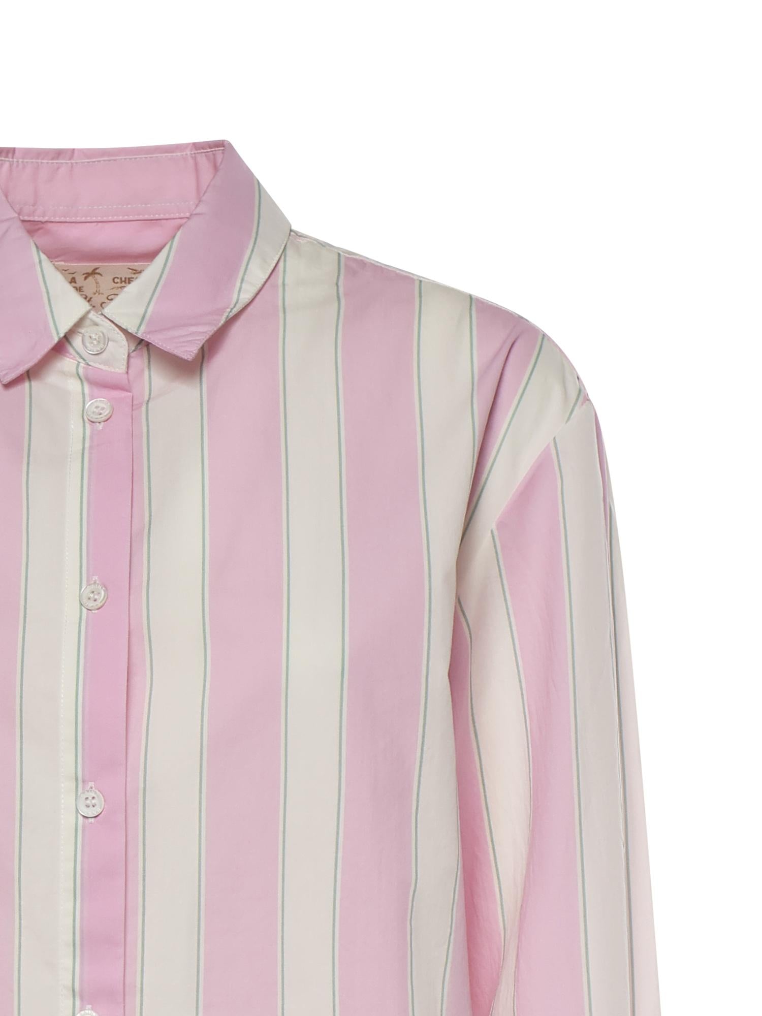 Camicia in cotone a righe con ricamo BRIG001 00897L MC2 SAINT BARTH 