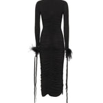 Abito longuette con drappeggio 105780 A2GSZ99 PINKO 