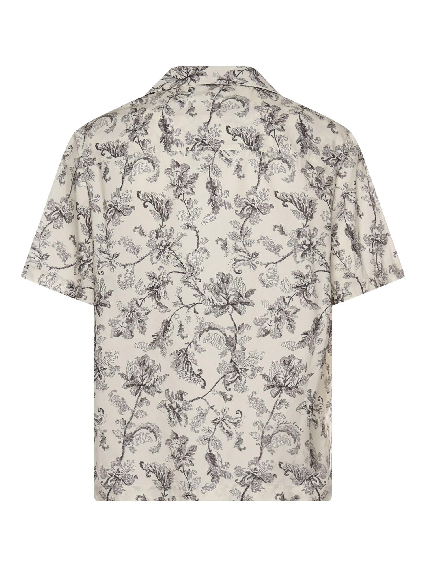 Camicia bowling in cotone con stampa GMP02655 P00233383259 GOLDEN GOOSE 