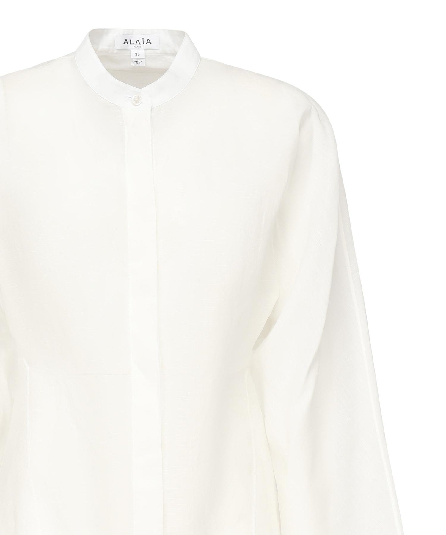 Camicia arrotondata in misto lino AA9C0988W069B 000 ALAIA 