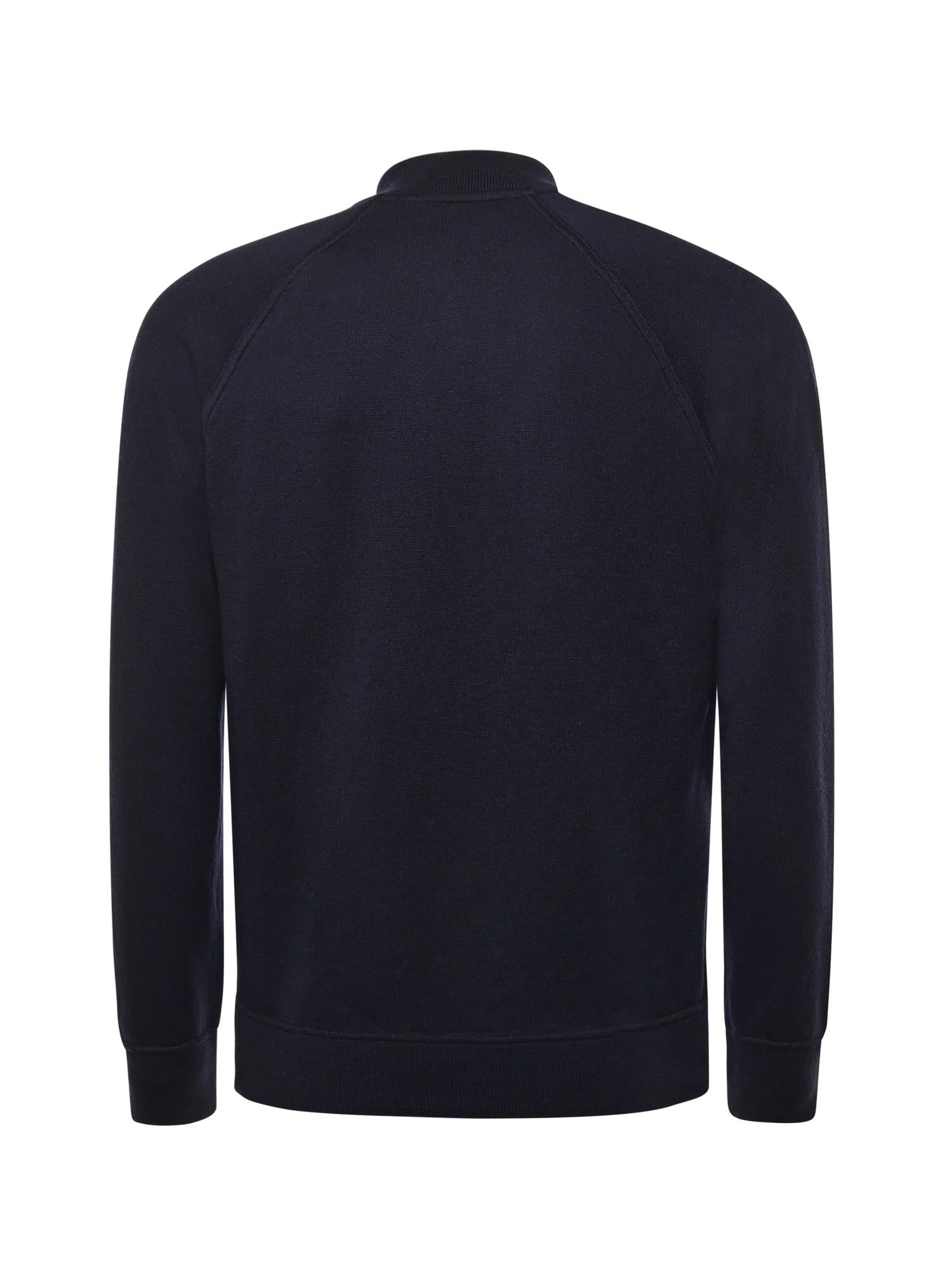 Felpa con zip in lana<BR/> 14803 57133598 GALIANO 