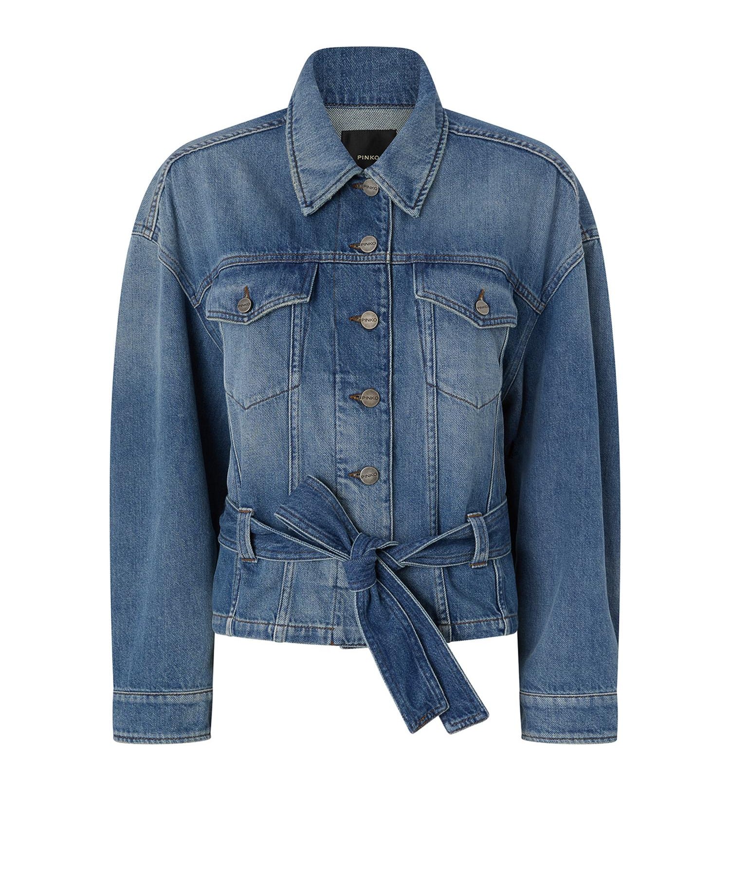 Giubbino in denim con cintura 106389 A341PJV PINKO 