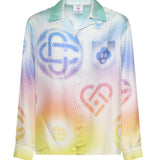 Camicia Halftone Logo in seta MSP26SH006 03 CASABLANCA 