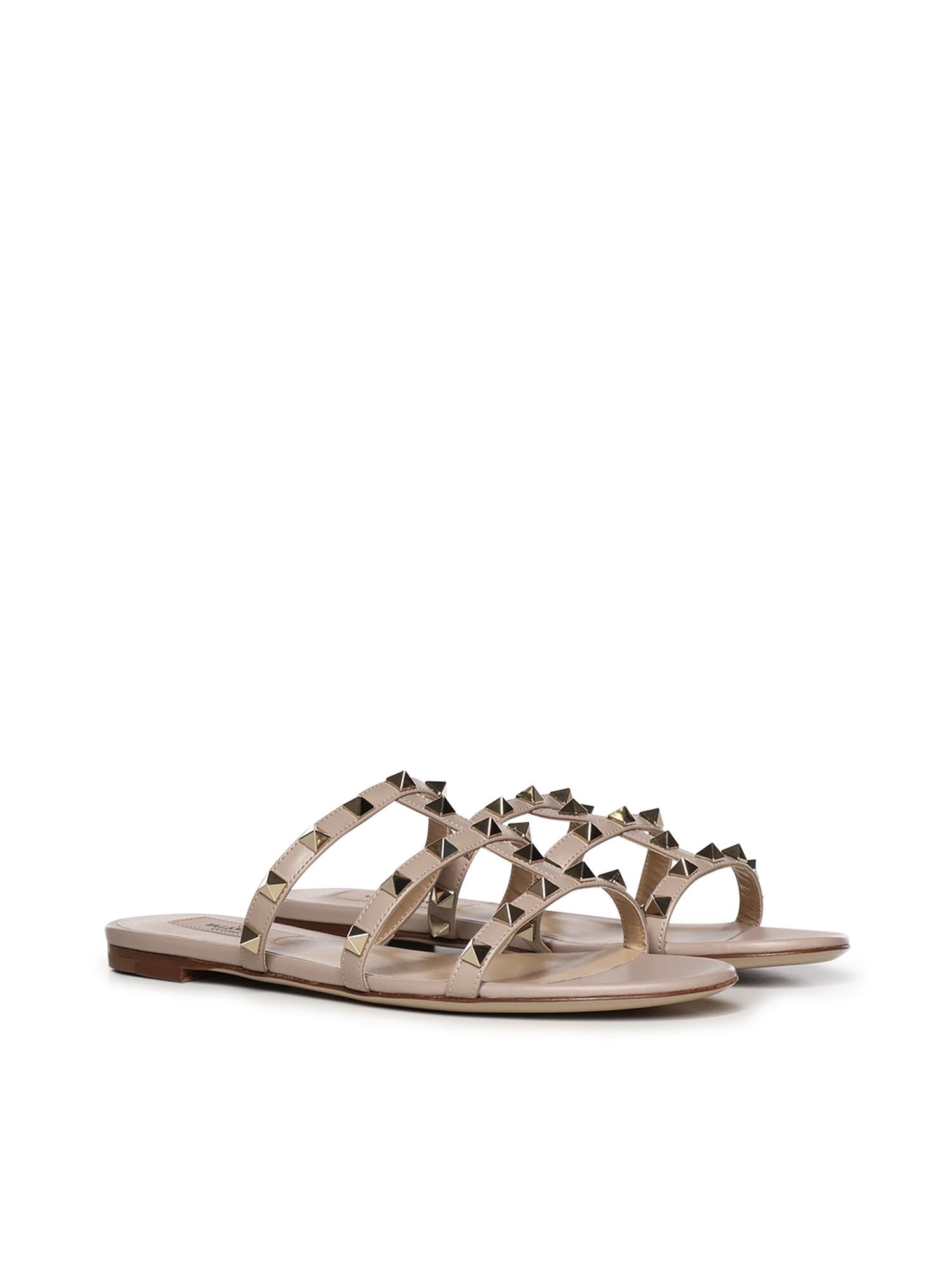 Sandalo slide Rockstud in pelle 7W2S0C49 VODP45 VALENTINO GARAVANI 