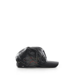 Cappello in pelle con cristalli e logo AMSAHE1019 001 AMIRI 