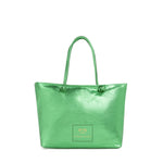 Borsa shopping in pelle con logo 73BP9VT01 LOLLI POPPOP GREEN V° 73 