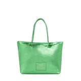Borsa shopping in pelle con logo 73BP9VT01 LOLLI POPPOP GREEN V° 73 