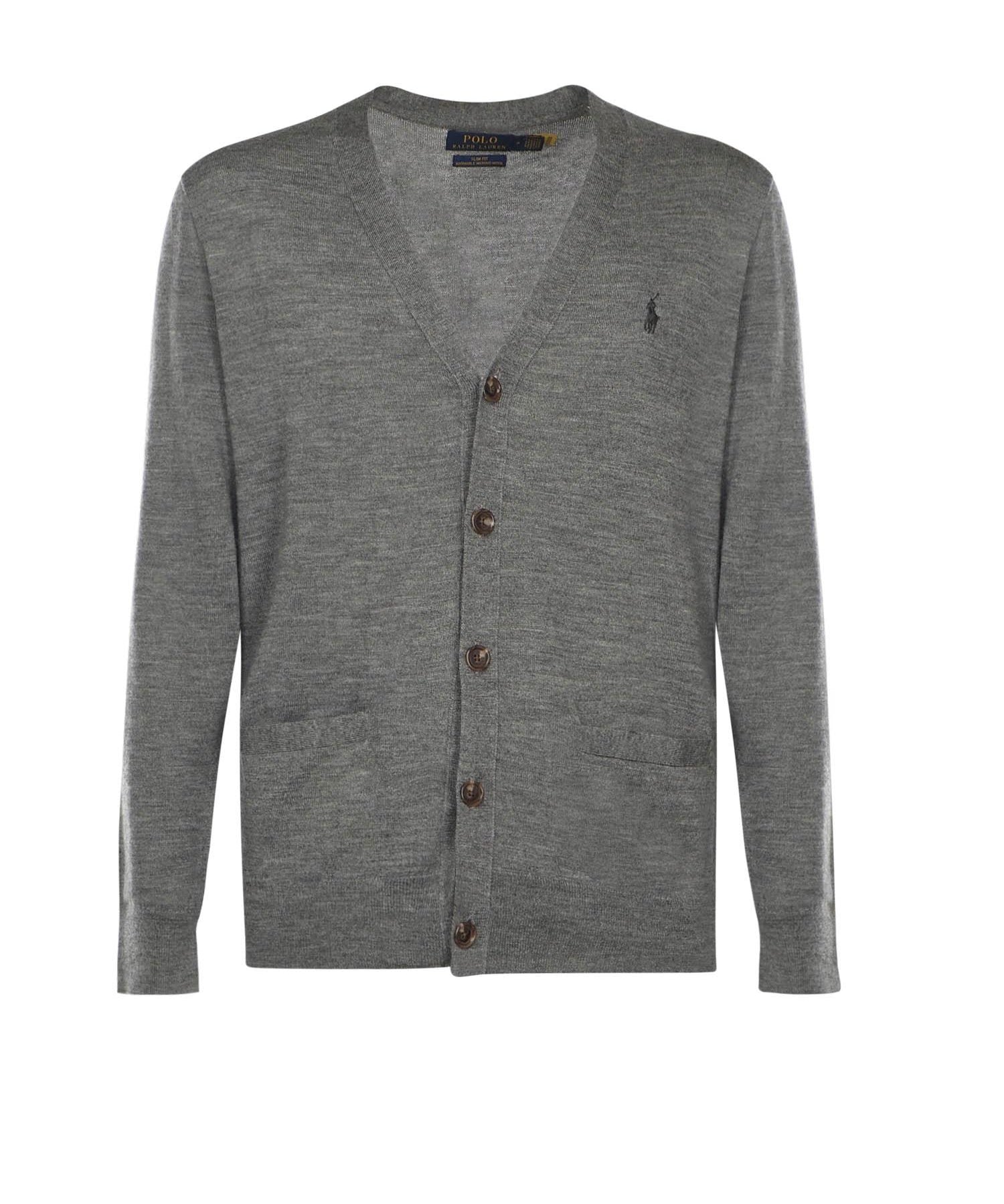 Cardigan con logo 710946144 004 POLO RALPH LAUREN 